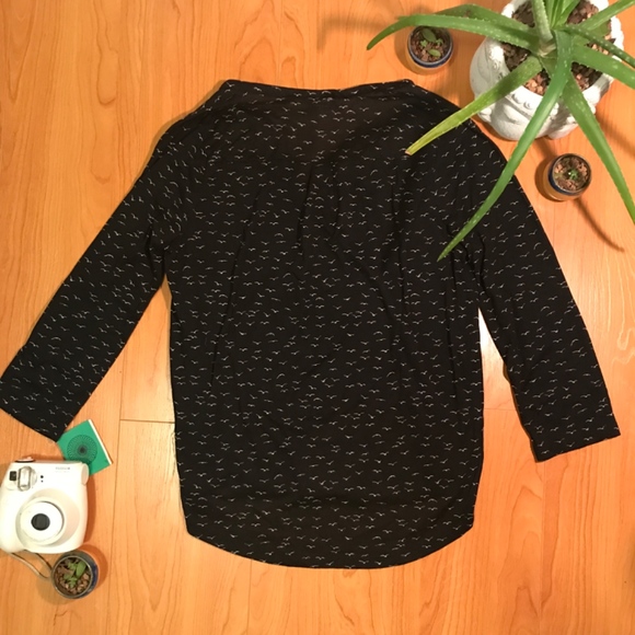 Bird Pattern 3/4 Sleeve Shirt - Picture 2 of 4